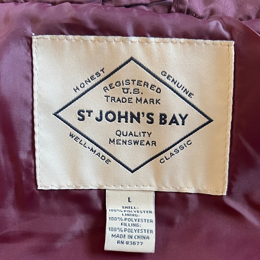 St. John's Bay Deep Burgundy Vest - Picture 5 of 5